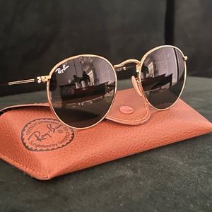 Ray-Ban Round Metal Sunglasses | Polished Gold/Green | RB 3447 |